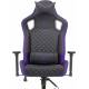 Кресло игровое Knight Outrider черный/фиолетовый ромбик эко.кожа с подголов. крестов. металл. Фото товара с разных ракурсов.