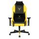 Кресло игровое Knight Neon черный/желтый соты эко.кожа с подголов. крестов. металл. Фото товара с разных ракурсов.