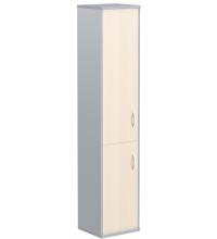 Шкаф колонка с глухой средней и малой дверьми СУ-1.3(L) Клен/Металлик 406*365*1975