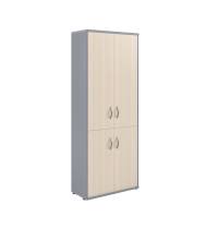 Шкаф с глухими средними и малыми дверми СТ-1.3 Клен/Металлик 770*365*1975 